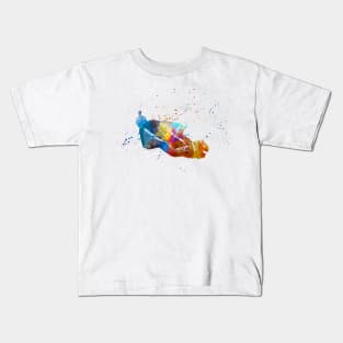Man with wings in watercolor Kids T-Shirt